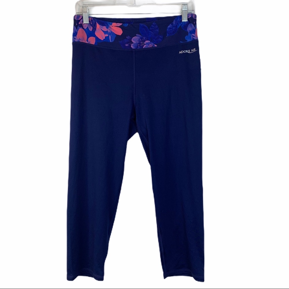 Adore Me Blue Cropped Leggings NWT